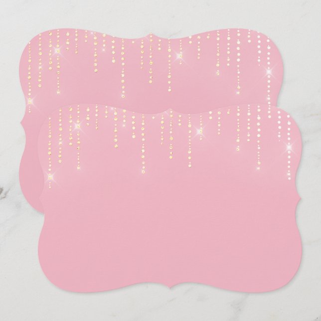 Glitter pattern blank Invitation (Front/Back)