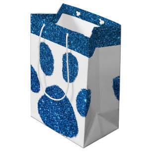 Glitter pawprint  medium gift bag