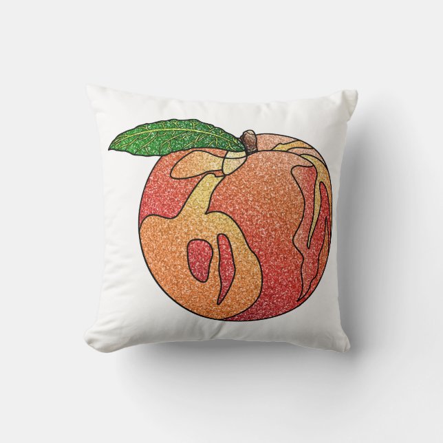 Glitter Peach Cushion (Front)