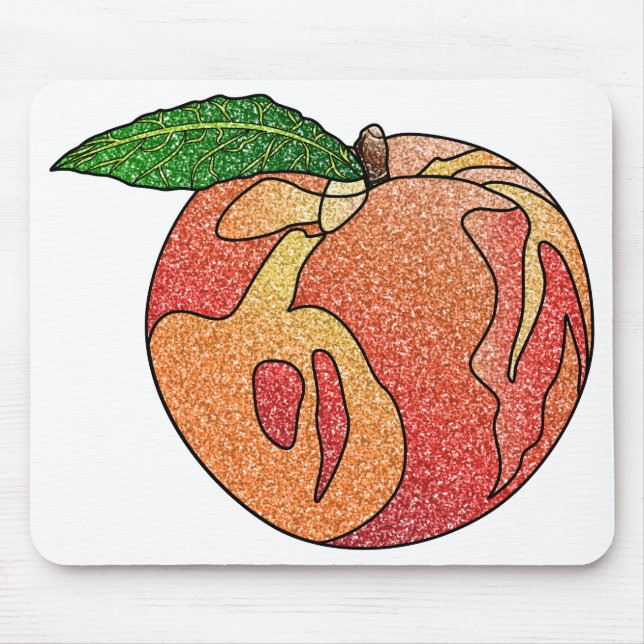 Glitter Peach Mouse Pad (Front)