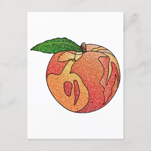 Glitter Peach Postcard