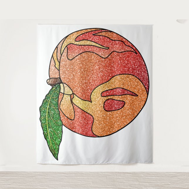 Glitter Peach Tapestry (Front)