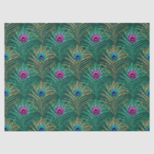 Glitter Peacock Feather Series Design 9 Tissue Paper