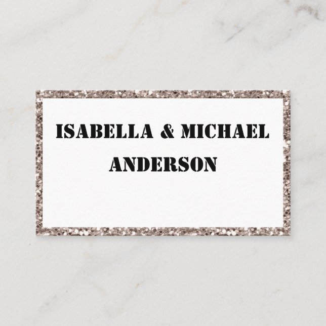Glitter Personalised shiny sequin sparkle pink blu Place Card (Front)