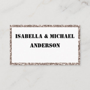 Glitter Personalised shiny sequin sparkle pink blu Place Card