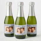 Glitter Photo Wedding Mini Sparkling Wine Favour L