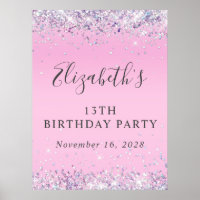 Glitter Pink 13th Birthday Party