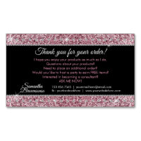 Glitter Pink Jewellery Diamond Bling Thank you