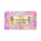 Glitter pink opal business card