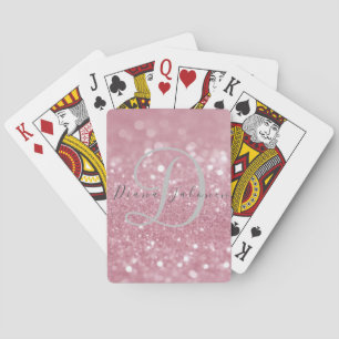 Glitter Pink Playing Cards