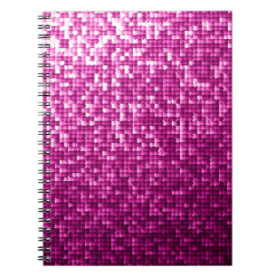 Glitter pink sequins notebook