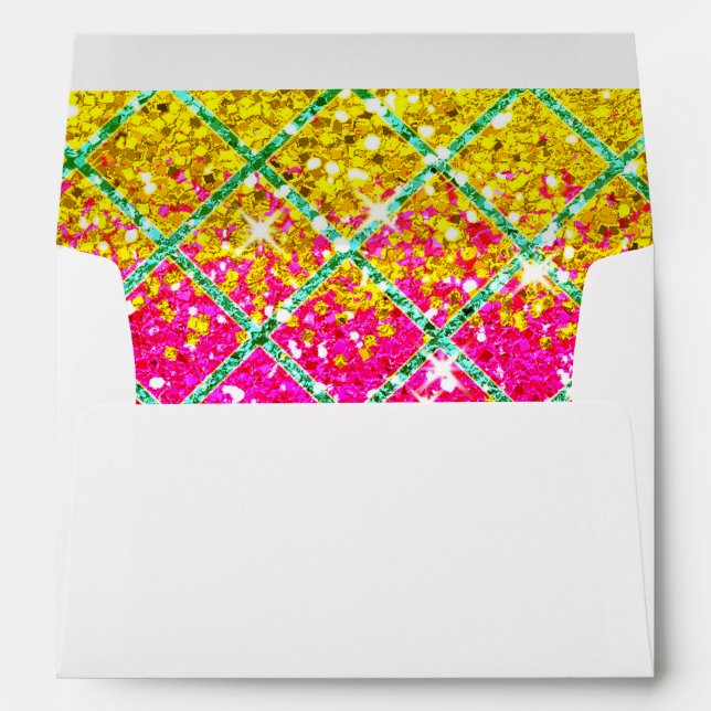 Glitter Pink Snakeskin Envelopes (Back (Bottom))