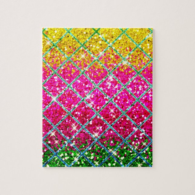 Glitter Pink Snakeskin Jigsaw Puzzle (Vertical)