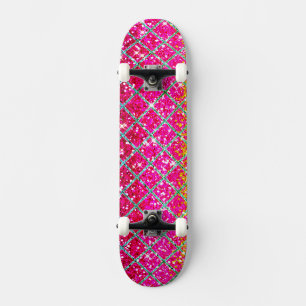 Glitter Pink Snakeskin Skateboard