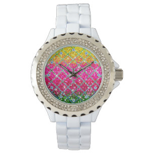 Glitter Pink Snakeskin Watch