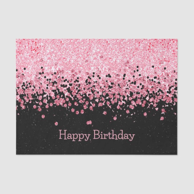 Glitter Pink Sparkly  Tissue Paper (Front)