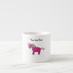 Glitter pink unicorn espresso cup