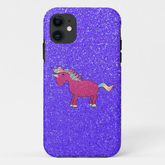 Glitter pink unicorn iphone 5 case