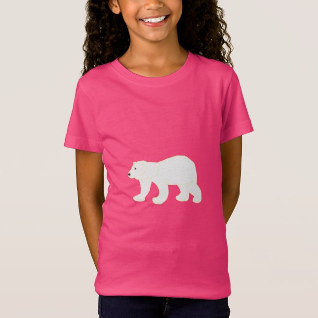 Glitter Polar Bear Graphic T-Shirts (Front)