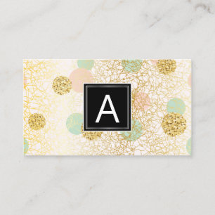 Glitter Polka Dot Pattern Business Card