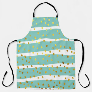 Glitter polka dots and stripes illustration patter apron