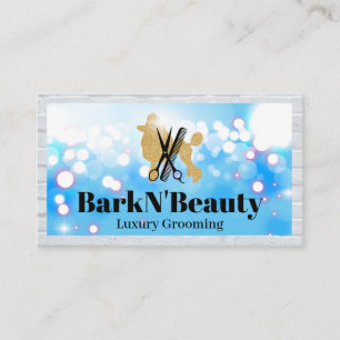 Glitter Poodle Grooming Tools Glow Business Card