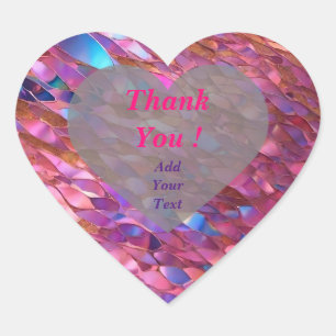 Glitter Popular Opal Holographic Collection Heart Sticker