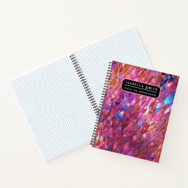 Glitter Popular Opal Holographic Collection Notebook (Inside)