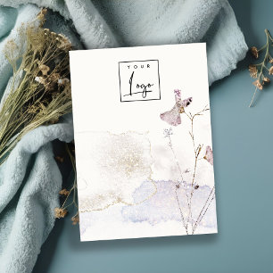 Glitter Pressed Flowers Blank Logo Jewellery Displ Business Card