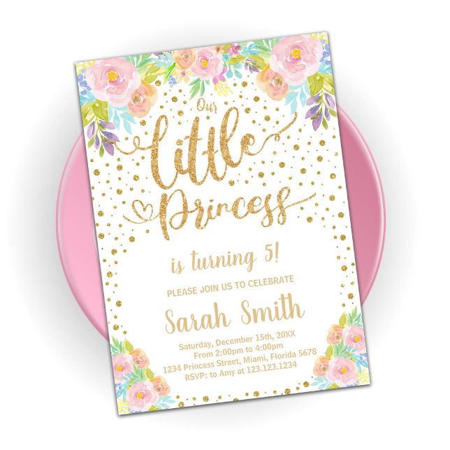 Glitter Princess Birthday Invitation (Creator Uploaded)