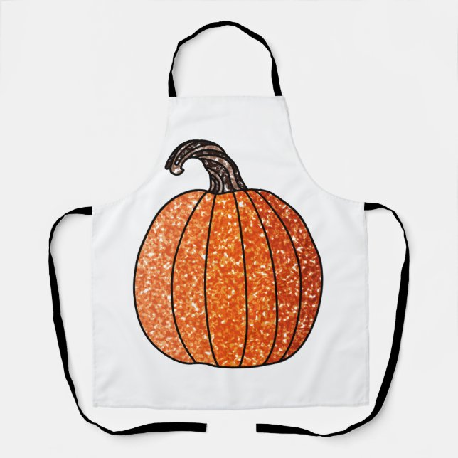 Glitter Pumpkin Apron (Front)