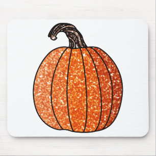 Glitter Pumpkin Mouse Pad