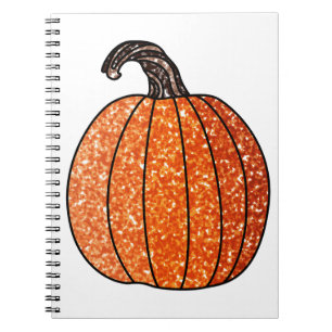 Glitter Pumpkin Notebook