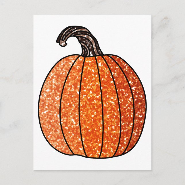 Glitter Pumpkin Postcard (Front)