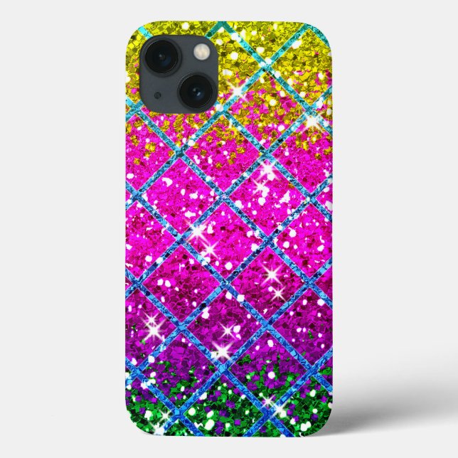 Glitter Purple Snakeskin Case-Mate iPhone Case (Back)