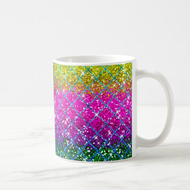 Glitter Purple Snakeskin Coffee Mug (Right)
