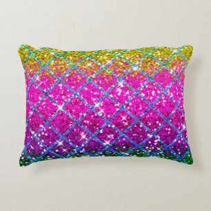 Glitter Purple Snakeskin Decorative Cushion