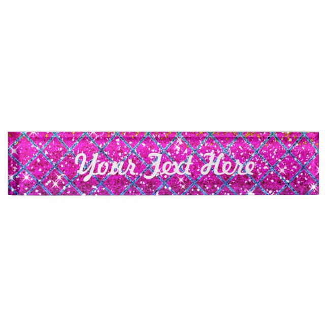 Glitter Purple Snakeskin Nameplate (Front)