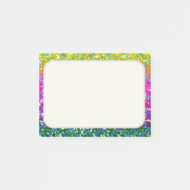 Glitter Purple Snakeskin Post-it Notes (Front)