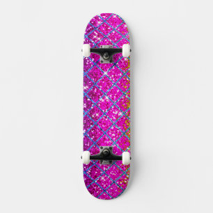 Glitter Purple Snakeskin Skateboard