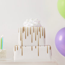 Glitter rain wrapping paper