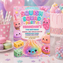 Glitter Rainbow Squishy Birthday Party