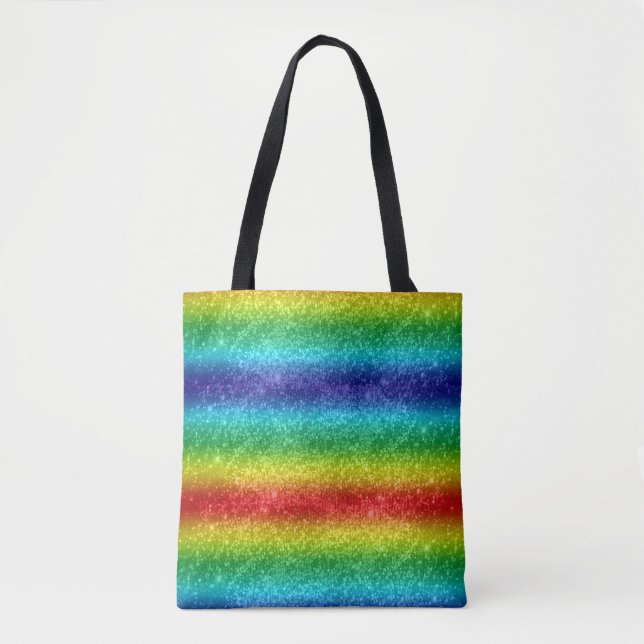 Glitter Rainbow Tote Bag (Front)