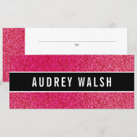 Glitter Raspberry pink luxury Gift Certificate