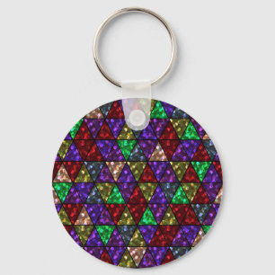 Glitter. Red, green, purple. Key Ring
