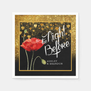 Glitter Rehearsal Dinner Napkins