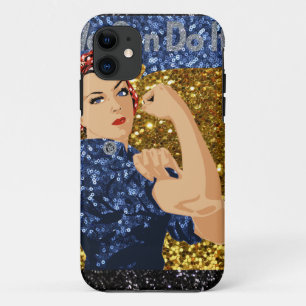 glitter rosie the riveter Case-Mate iPhone case