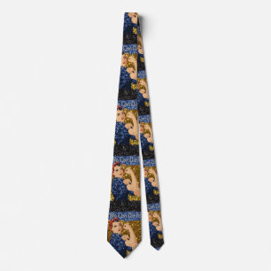 glitter rosie the riveter tie