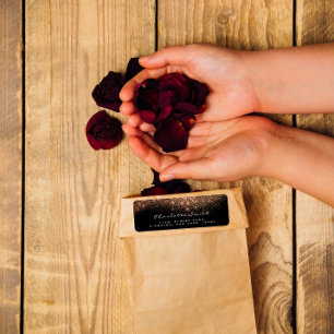 Glitter RSVP Copper Rose Gold Black Bridal Makeup