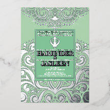 Glitter Sage SIlver Gold Sikh Anand Karaj Wedding
